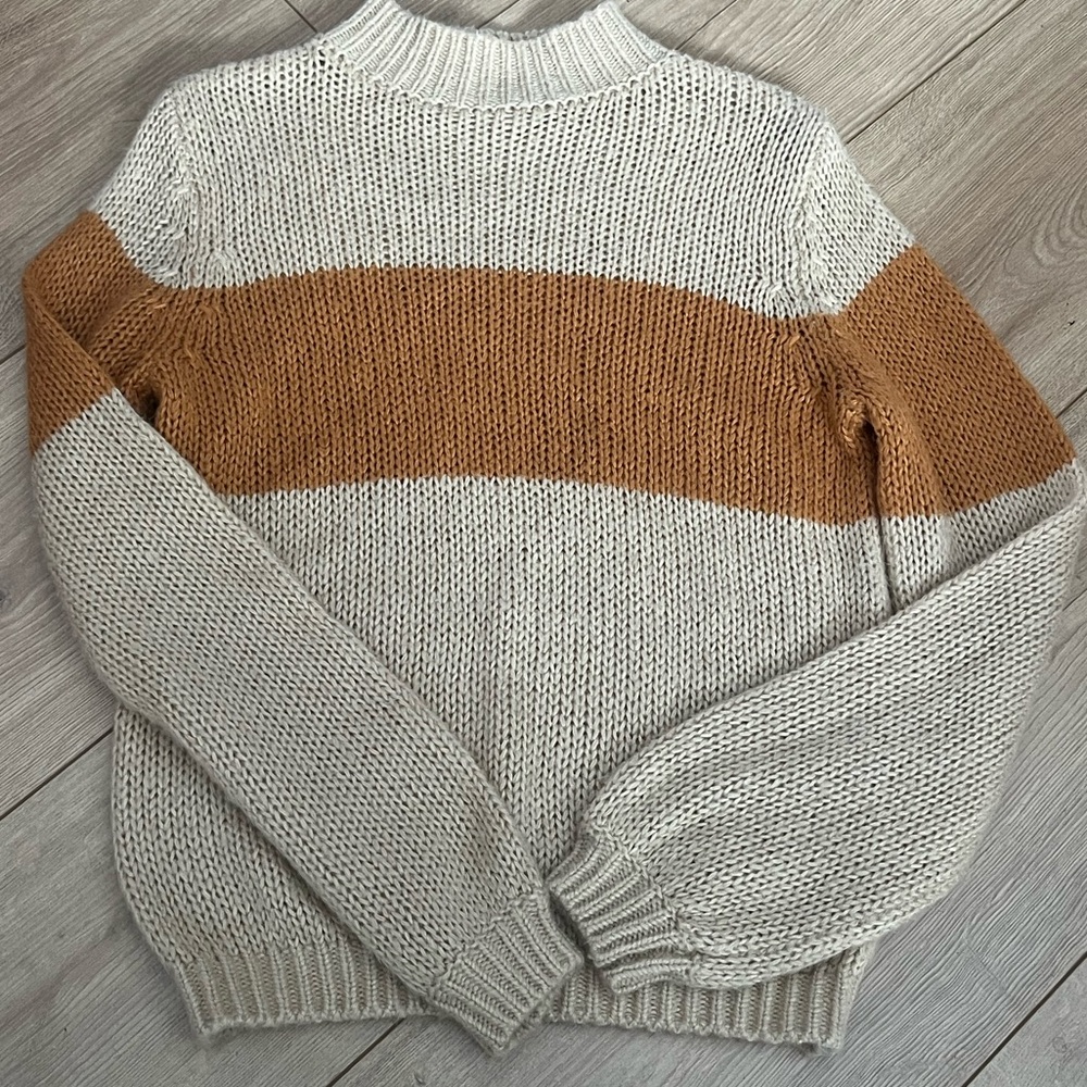 Cream and tan sweater